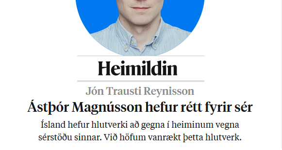 Einfeldningsleg utanríkisstefna hjá Jóni Trausta og Heimildinni