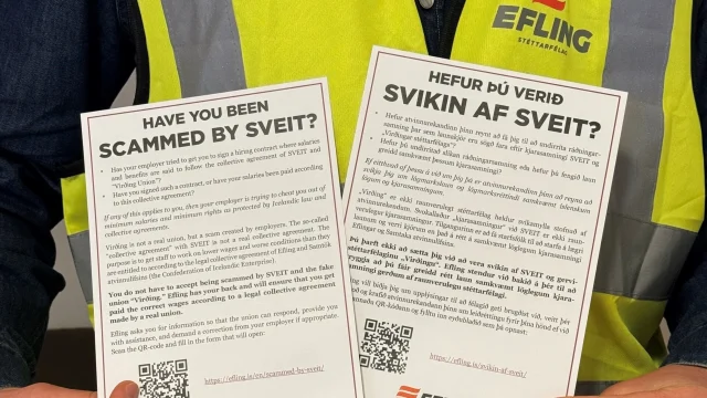 Efling varar við svikamyllu í veitingageiranum – Gervistéttarfélagi beitt til að skerða kjör starfsfólks
