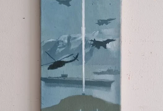 Friðarsúla og „Heræfing við Viðey“
