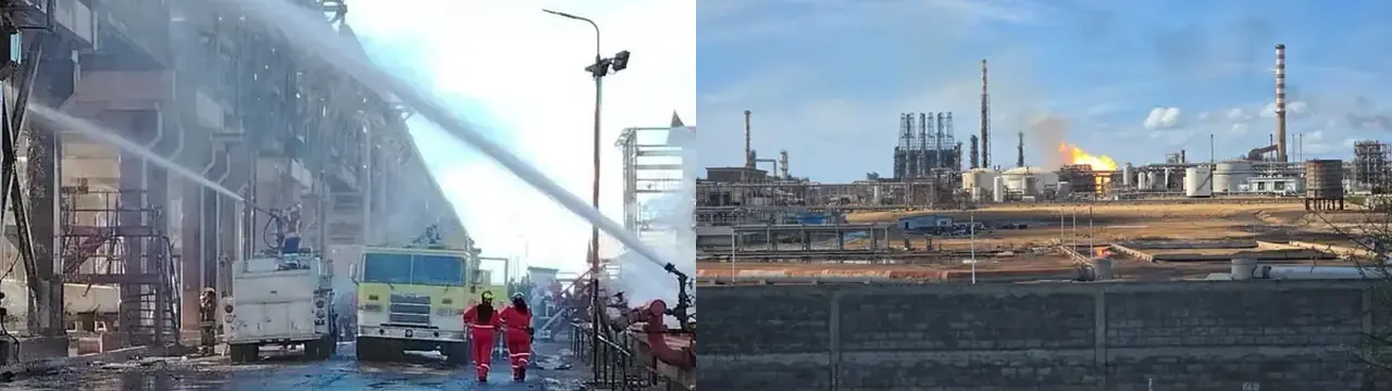 PDVSA náði tökum á eldi í Cardón-olíuhreinsistöðinni