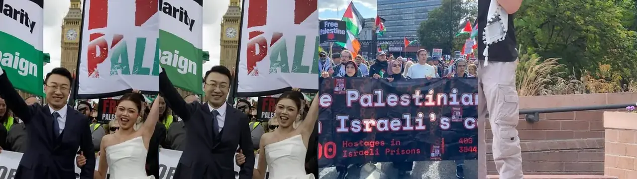 Talið er að 250.000 hafi gengið fyrir Palestínu í London