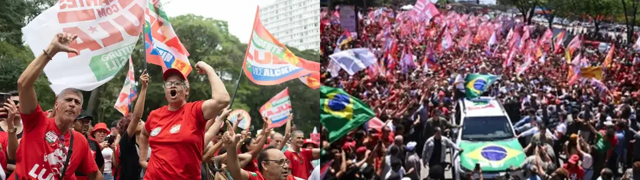 Fjöldi fólks um alla Brasilíu safnast saman til stuðnings Lula