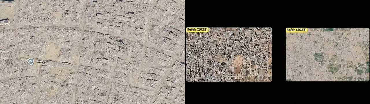 Uppfærðar gervihnattamyndir Google sýna umfang eyðileggingar á Gaza